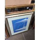 A gold framed mirror and a large print Catalogue only, live bidding available via our website. If