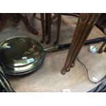 A brass bed warming pan Catalogue only, live bidding available via our website. If you require P&P