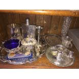 Selection of silver plated items. Catalogue only, live bidding available via our website. If you