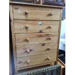 A pine chest of drawers Catalogue only, live bidding available via our website. If you require P&P