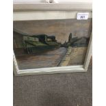 Felix G. Price, a northern canal scene watercolour, signed lower right and dated 1957, 21cm x
