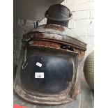 A large vintage galvanised lamp. Catalogue only, live bidding available via our website. If you