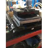 Various electricals including Goodmans and OrbitSound sound bars, Aiwa and Soundlab turntables and a