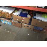 Seven boxes of mixed clothes Catalogue only, live bidding available via our website. If you