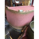 A pink Lloyd Loom style bedding box Catalogue only, live bidding available via our website. If you