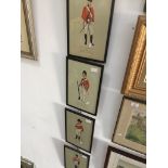 A set of four Hugh Evelyn prints of military officers, after P.H. Smitherman, 36cm x 22cm, framed
