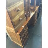 A pine dressing table (no mirror) and a matching bedside cabinet Catalogue only, live bidding