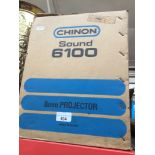 A Chinon Sound 6100 8mm projector Catalogue only, live bidding available via our website. If you