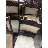 A set of four Edwardian dining chairs Catalogue only, live bidding available via our website. If you