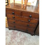 A 19th century mahogany chest of drawers Catalogue only, live bidding available via our website.