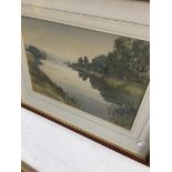 Albert Hurst, river scene landscape watercolour, signed lower left, 25cm x 35cm, framed and