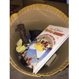 A circular tub with contents to include dolls. Catalogue only, live bidding available via our