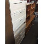 Two modern lights wood effect chest of drawers Catalogue only, live bidding available via our
