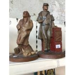Two composition figures Catalogue only, live bidding available via our website. If you require P&P