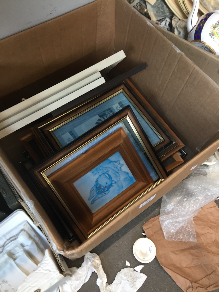 A box of prints and etchings. Catalogue only, live bidding available via our website. If you require