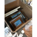 A box of prints and etchings. Catalogue only, live bidding available via our website. If you require