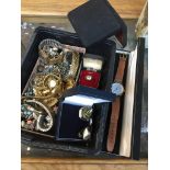 A small collection of costume jewellery and wristwatches Catalogue only, live bidding available