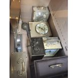 A box of mainly brass carriage clocks Catalogue only, live bidding available via our website. If you