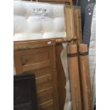 A pine double bed frame with Hypnos Backrest 10 pocket sprung mattress Catalogue only, live