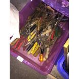 A crate of tools Catalogue only, live bidding available via our website. If you require P&P please