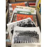 A tray of Images of War magazines and military photographs Catalogue only, live bidding available