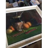 Oil on board - Still life with oranges Catalogue only, live bidding available via our website. If