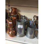 Copper ware and pewter mugs Catalogue only, live bidding available via our website. If you require
