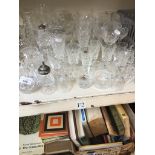 A collection of mainly crystal drinking glasses Catalogue only, live bidding available via our