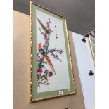 A Japanese silk picture Catalogue only, live bidding available via our website. If you require P&P