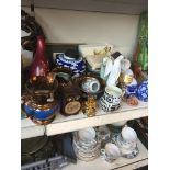 A mixed lot including oriental style blue and white ware, lustre ware and figurines etc Catalogue