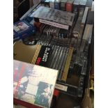 A box of CDs, music cassettes, VHS cassettes Catalogue only, live bidding available via our website.