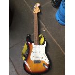 A Fender Squier Strat electric guitar Catalogue only, live bidding available via our website. If you