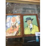 2 vintage framed prints including Van Gogh, protrait of Armand Roulin Catalogue only, live bidding