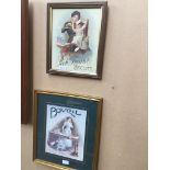 Pair of ad prints Catalogue only, live bidding available via our website. If you require P&P