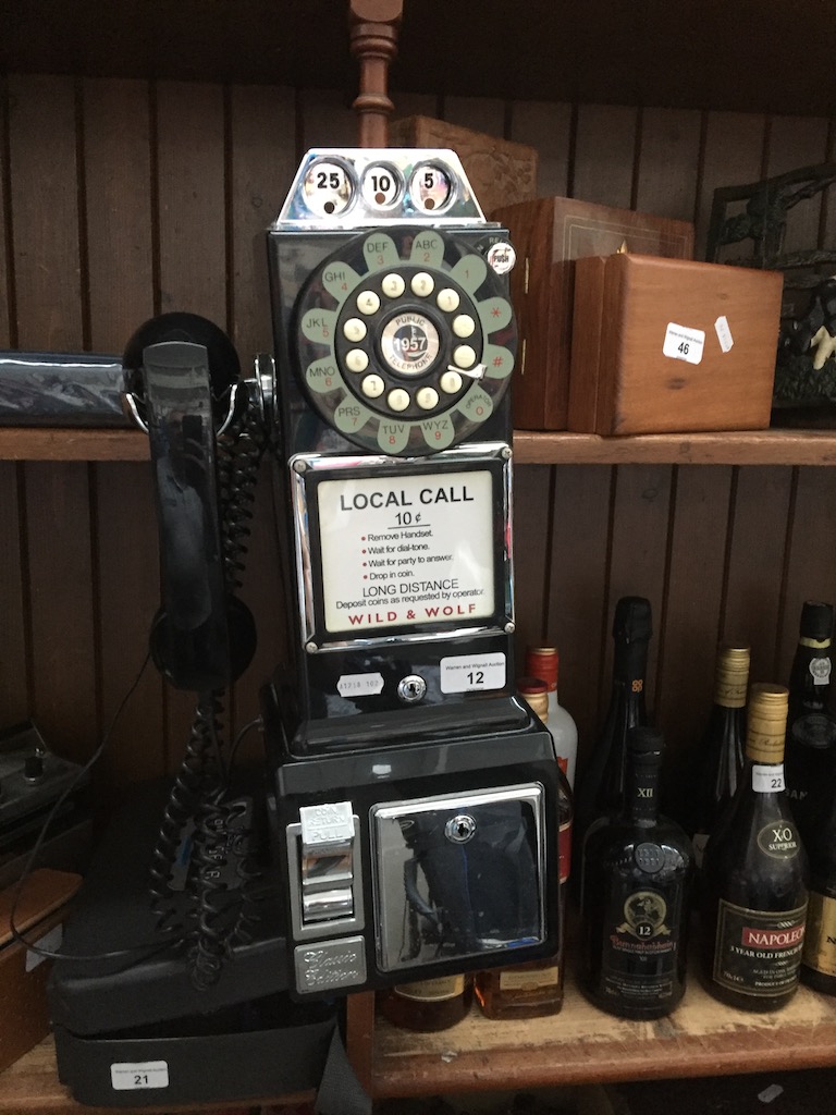 A vintage wall phone Catalogue only, live bidding available via our website. If you require P&P