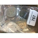 A small bag of pre and post decimalisation coins and a Charles & Diana wedding crown Catalogue only,
