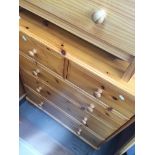 A pine chest of drawers Catalogue only, live bidding available via our website. If you require P&P