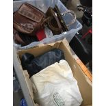 Three boxes of mixed handbags, mainly Italian leather including Modalu, Enny, Neri, Buti,