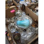 A box of glassware and EPNS Catalogue only, live bidding available via our website. If you require