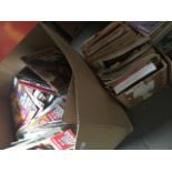 A large box and a small box of comics - mainly 1980s-90s 2000AD Catalogue only, live bidding