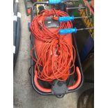 An electric Flymo Turbo compact 350 lawn mower Catalogue only, live bidding available via our