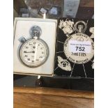 A boxed Smiths stopwatch Catalogue only, live bidding available via our website. If you require P&