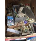 A large box of collectors cards etc Catalogue only, live bidding available via our website. If you