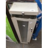 A metal cabinet. Catalogue only, live bidding available via our website. If you require P&P please