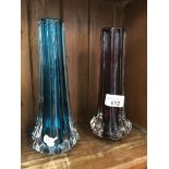 2 Whitefriars coloured vases Catalogue only, live bidding available via our website. If you