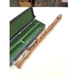 A cased early 20th century Dolmetsch treble recorder Catalogue only, live bidding available via