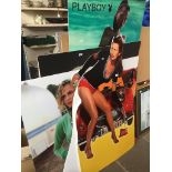 Collection of large posters to include Playboy, Hooch, etc. Catalogue only, live bidding available