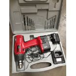 A cased Power Devil cordless drill Catalogue only, live bidding available via our website. Please