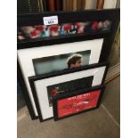 Three framed signed Manchester United interest, Ryan Giigs and Bobby Charlton Catalogue only, live