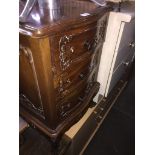 Continental style chest of three drawers Catalogue only, live bidding available via our website.